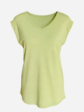 Women’s Light Green V-Neck Top - Medium, Like New